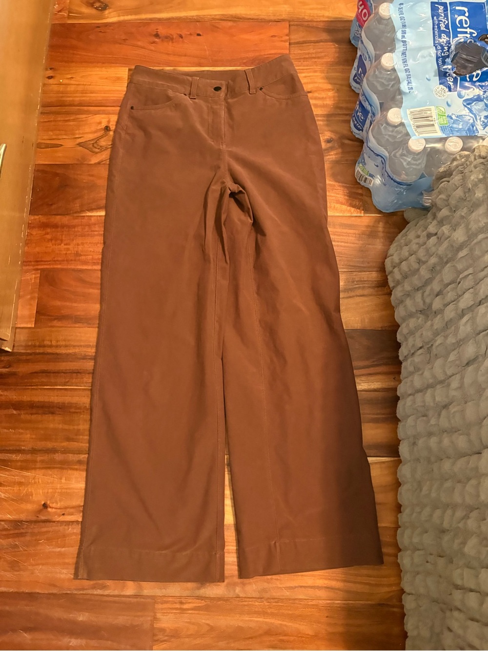 lululemon Brown Wide Leg Pants Women’s Size 27 Stretch High Rise Trouser (1346)
